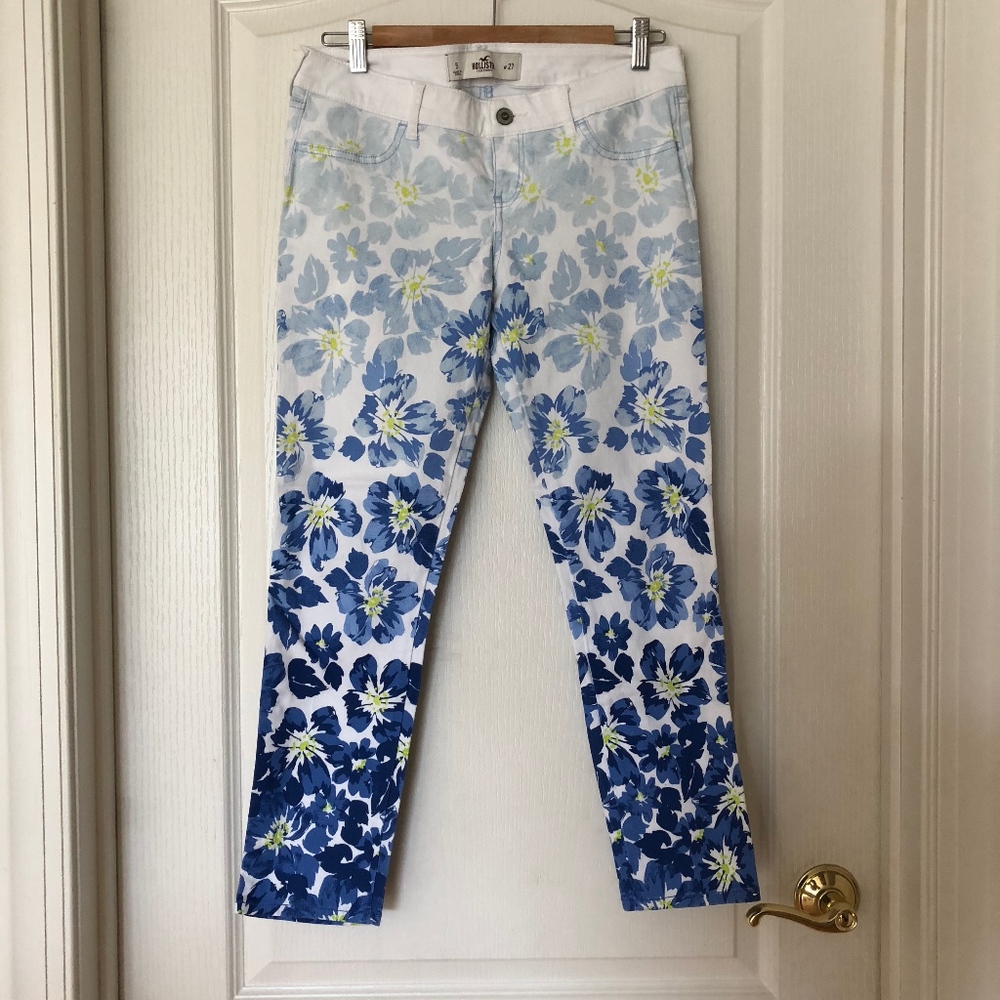 Hollister Blue Floral Pants NWOT